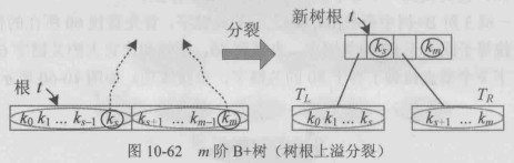 3阶B+树 树根上溢分裂